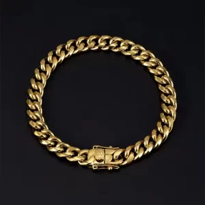 Pulseiras de corrente cubana aço inoxidável com 14mm/8 inch