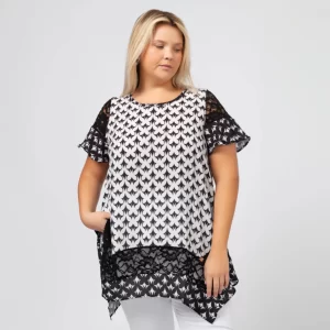 Túnica em Tecido Estampado Coleção Primavera Verão Tamanhos Grandes